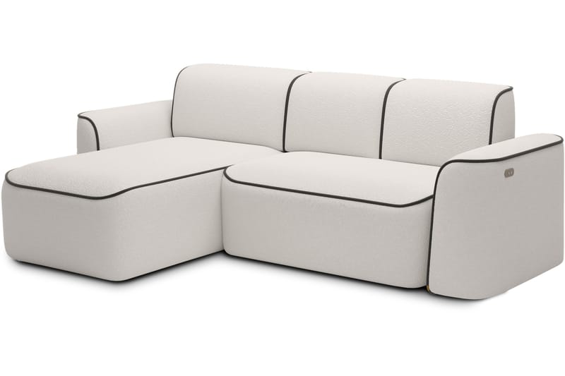 Ume 4-sits Soffa med Divan - Vit - Möbler - Soffa - Divansoffor & schäslongsoffa