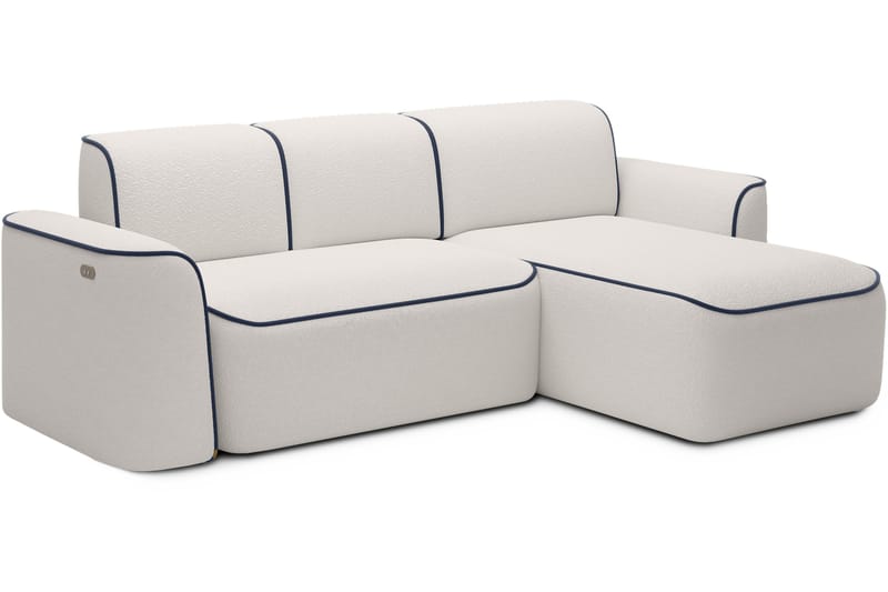 Ume 4-sits Soffa med Divan - Vit - Möbler - Soffa - Divansoffor & schäslongsoffa