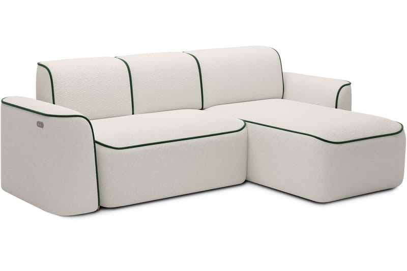 Ume 4-sits Soffa med Divan - Vit - Möbler - Soffa - Divansoffor & schäslongsoffa