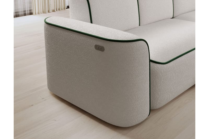 Ume 4-sits Soffa med Divan - Vit - Möbler - Soffa - Divansoffor & schäslongsoffa