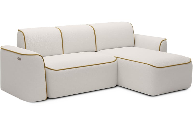 Ume 4-sits Soffa med Divan - Vit - Möbler - Soffa - Divansoffor & schäslongsoffa