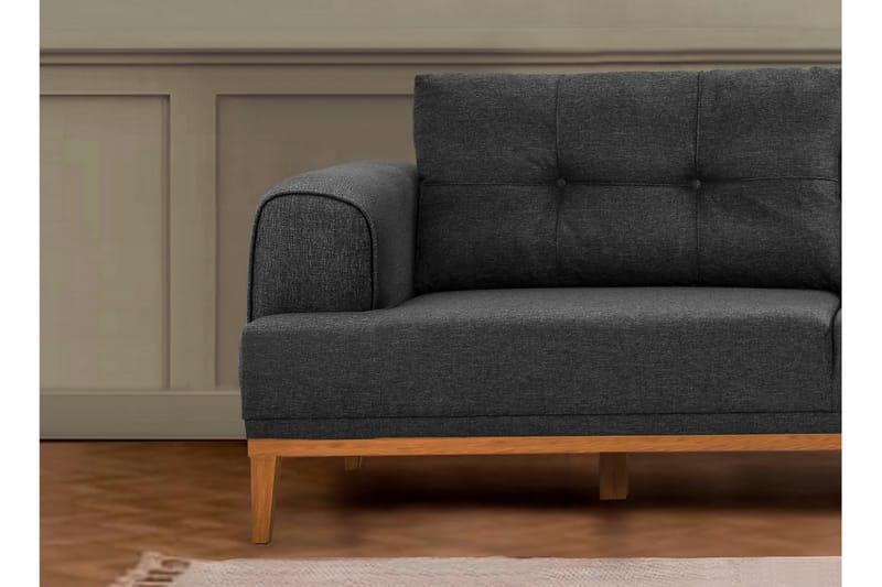 Valsot 4-sits Soffa med Divan - Antracit - Möbler - Soffa - Divansoffor & schäslongsoffa