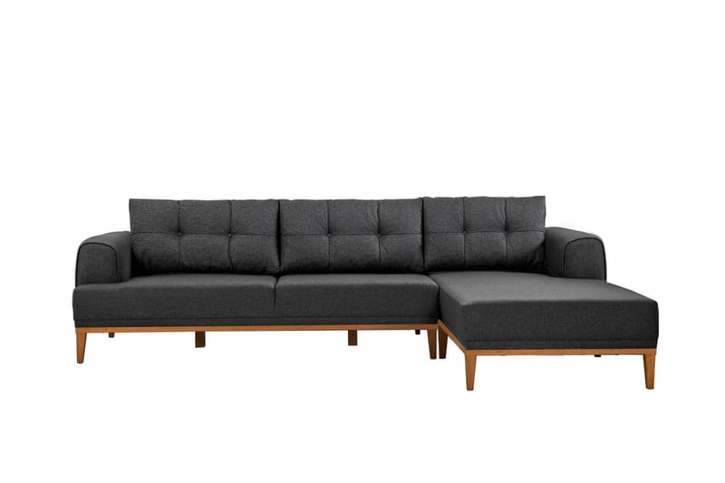 Valsot 4-sits Soffa med Divan - Antracit - Möbler - Soffa - Divansoffor & schäslongsoffa