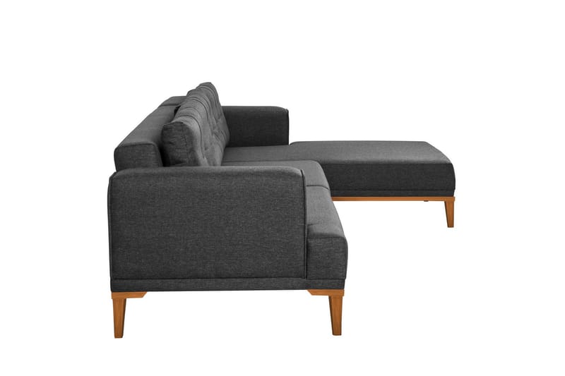 Valsot 4-sits Soffa med Divan - Antracit - Möbler - Soffa - Divansoffor & schäslongsoffa