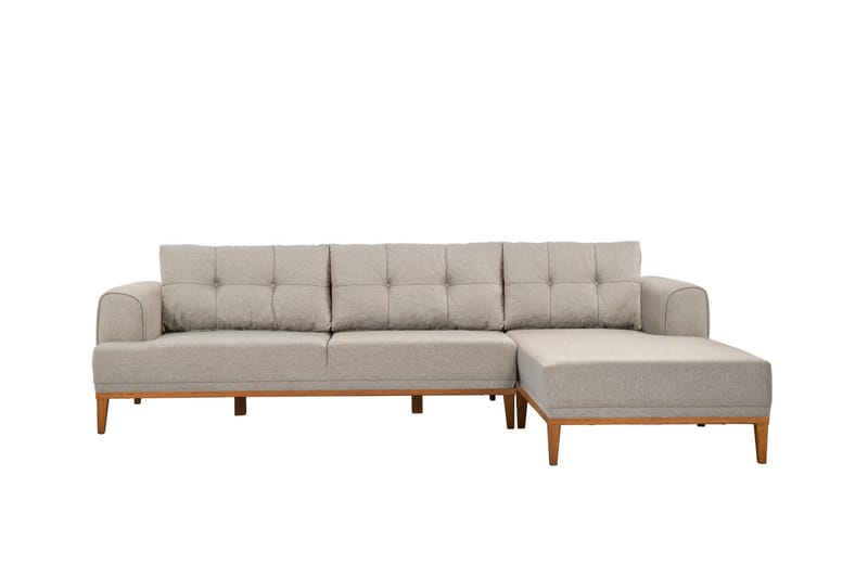 Valsot 4-sits Soffa med Divan - Creme - Möbler - Soffa - Divansoffor & schäslongsoffa