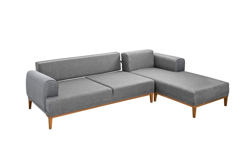 Valsot 4-sits Soffa med Divan - Grå - Möbler - Soffa - Divansoffor & schäslongsoffa