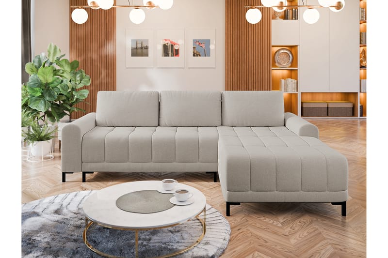 Vilshult Soffa med Divan 3-sits - Beige - Möbler - Soffa - Divansoffor & schäslongsoffa