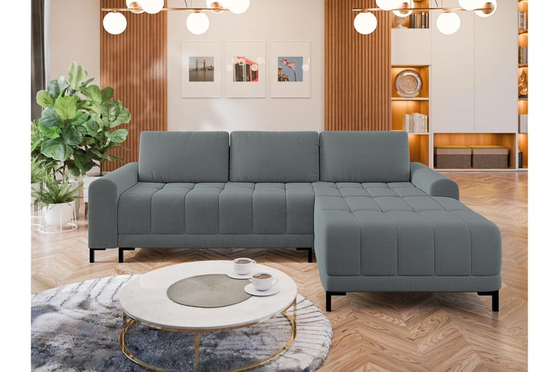 Vilshult Soffa med Divan 3-sits - Grå - Möbler - Soffa - Divansoffor & schäslongsoffa