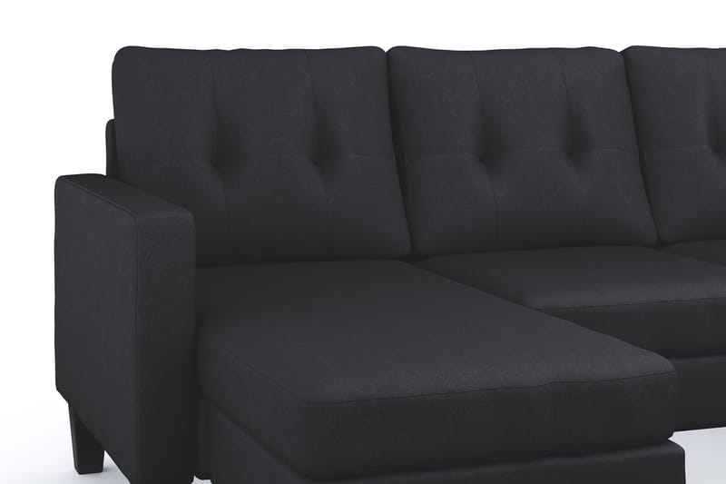 Vislanda 5-sits Soffa med Dubbeldivan - Svart - Möbler - Soffa - U-soffa