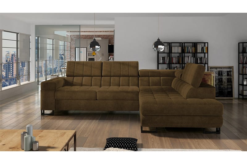 Warwick Soffa med Schäslong 3-sits - Brun - Möbler - Soffa - Divansoffor & schäslongsoffa