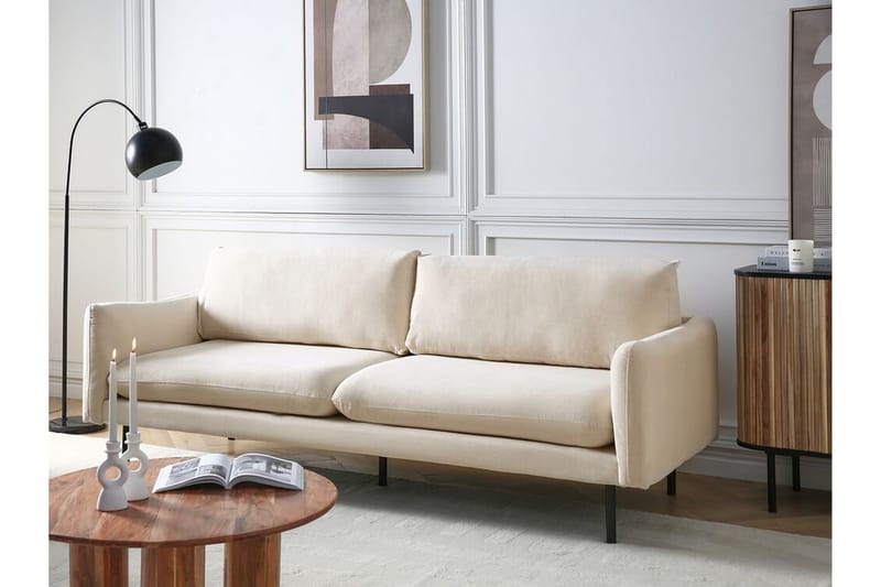 Woodal Soffa 3-sits - Beige/Svart - Möbler - Soffa - 3 sits soffa