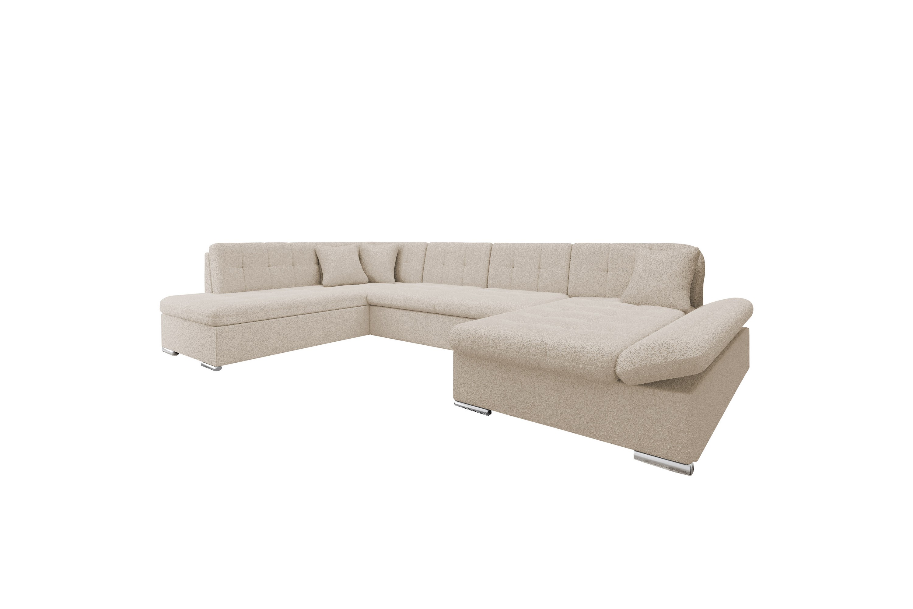 Zumar Soffa med Divan och Schäslong 4-sits - Beige U-soffa