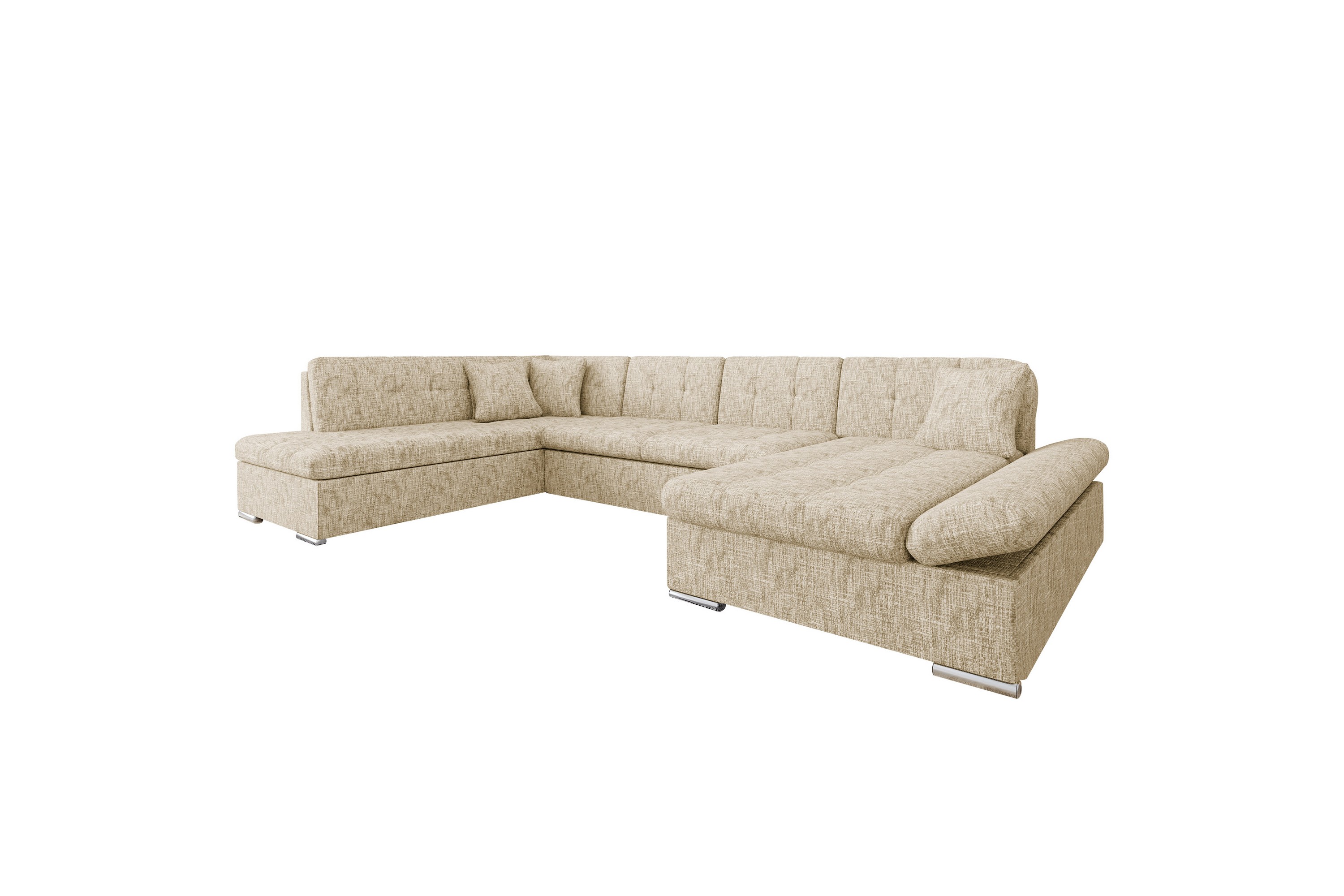 Zumar Soffa med Divan och Schäslong 4-sits - Beige U-soffa