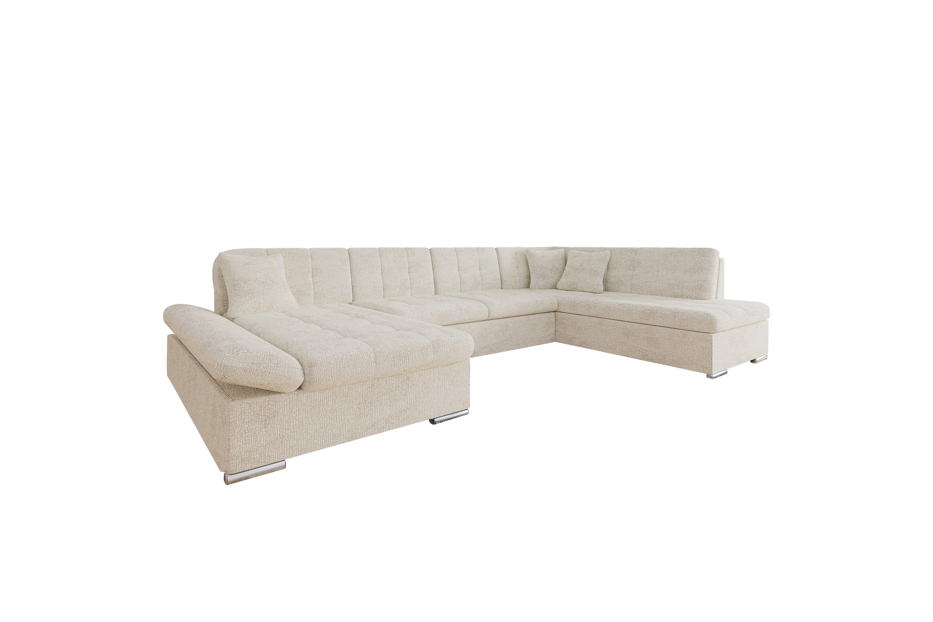 Zumar Soffa med Divan och Schäslong 4-sits - Beige U-soffa