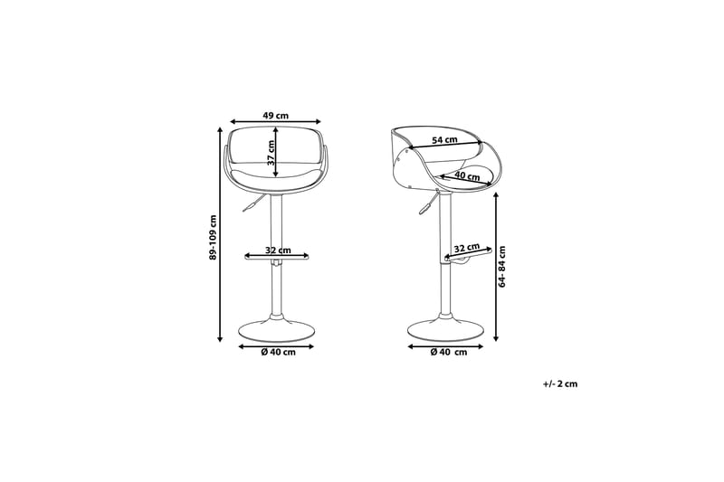 Baku Barstol 49 cm - Svart - Möbler - Stolar & fåtöljer - Barstol & barpall