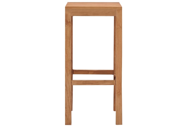 Barstolar 2 st massiv teak - Brun - Barstol & barpall