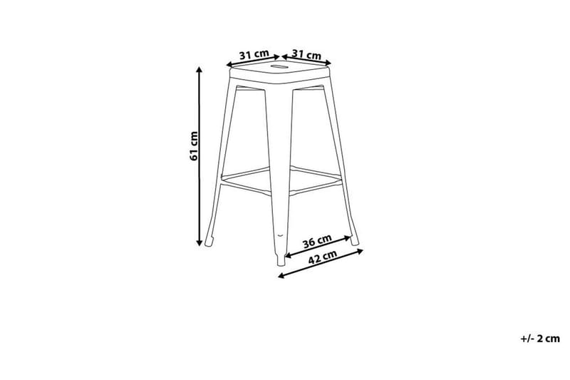 Cabrillo Barstol 42 cm - Röd - Barstol & barpall