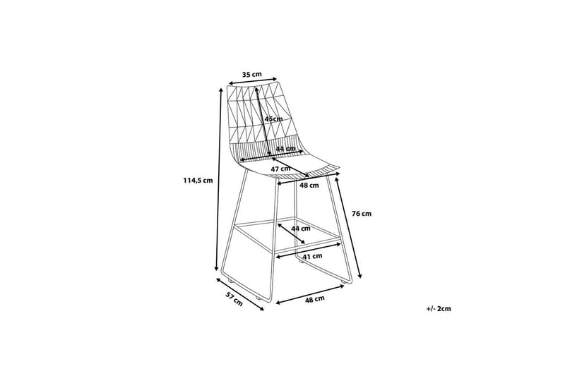 Preston Barstol 48 cm - Silver - Barstol & barpall