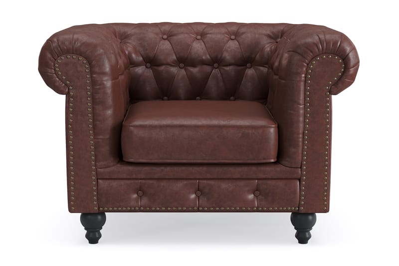 Chesterfield Deluxe Fåtölj - Mörkbrun - Möbler - Stolar & fåtöljer - Fåtölj