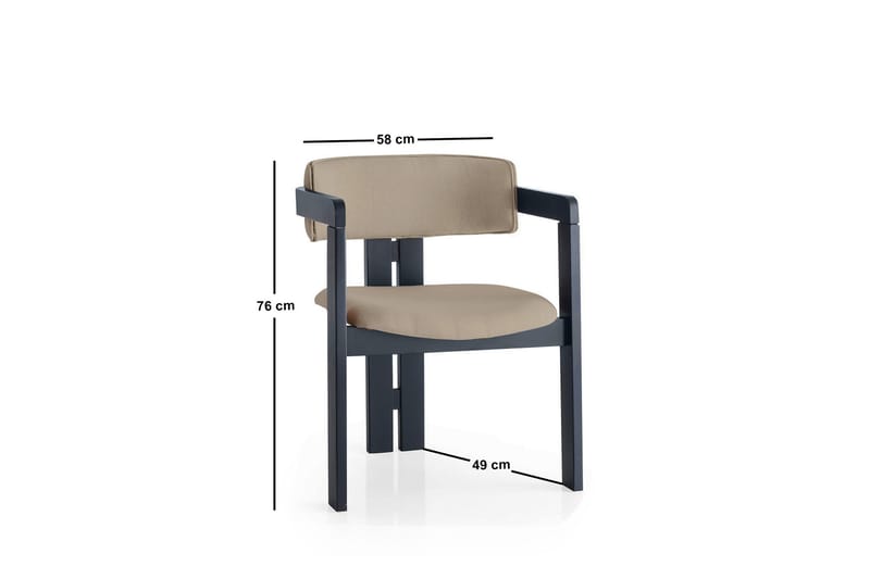 Diontae Karmstol - Svart - Möbler - Stolar & fåtöljer - Matstol & köksstol