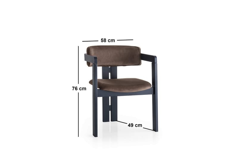 Diontae Karmstol - Svart/Brun - Möbler - Stolar & fåtöljer - Matstol & köksstol