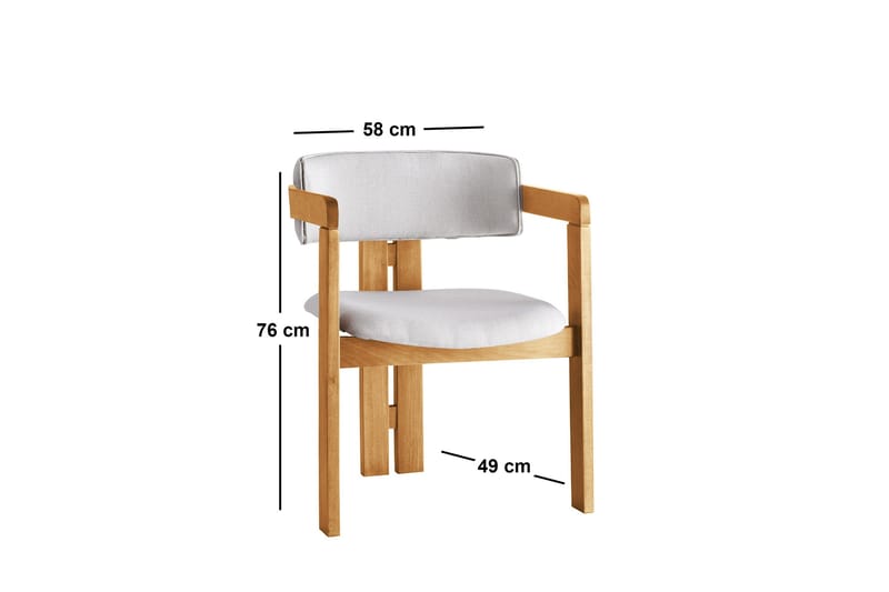 Dylana Karmstol - Cream/Ek - Möbler - Stolar & fåtöljer - Matstol & köksstol