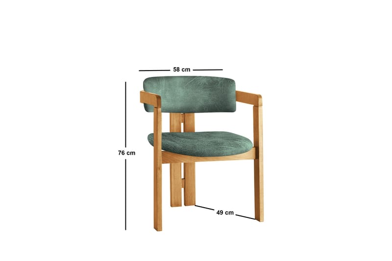 Dylana Karmstol - Ek/Grön - Möbler - Stolar & fåtöljer - Matstol & köksstol