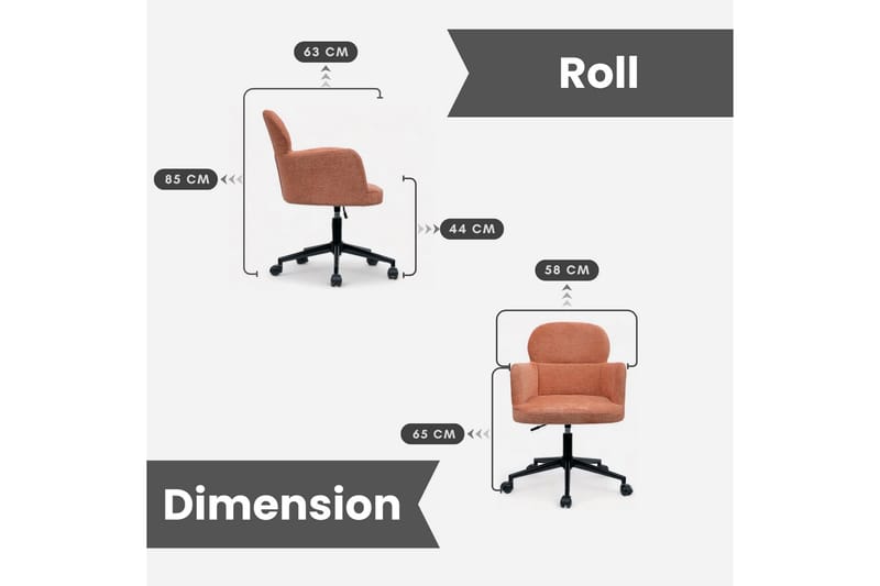 Epifanio Kontorsstol - Orange - Möbler - Stolar & fåtöljer - Kontorsstol & skrivbordsstol