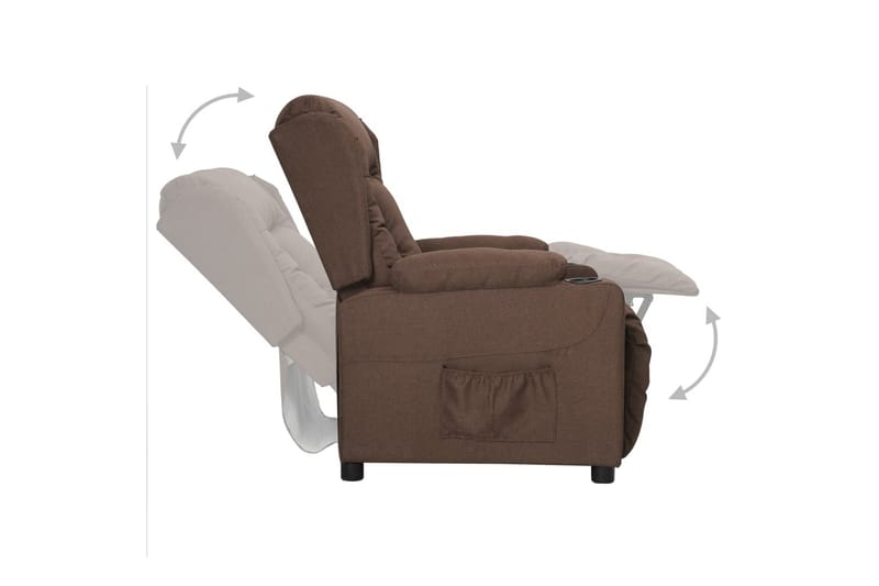 Reclinerfåtölj med uppresningshjälp taupe tyg - Taupe - Möbler - Stolar & fåtöljer - Fåtölj - Biofåtölj & reclinerfåtölj