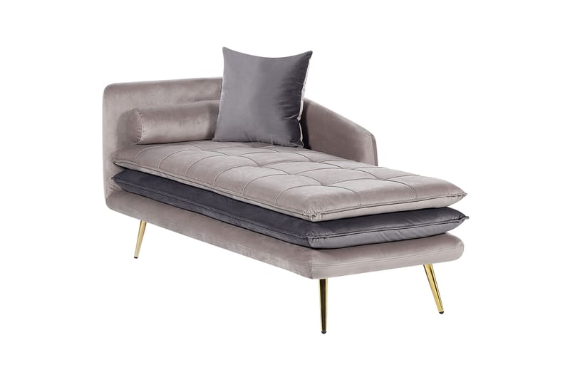 Vaklund Schäslong 160 cm - Beige/Guld/Grå - Möbler - Stolar & fåtöljer - Fåtölj - Schäslongfåtölj & divanfåtölj