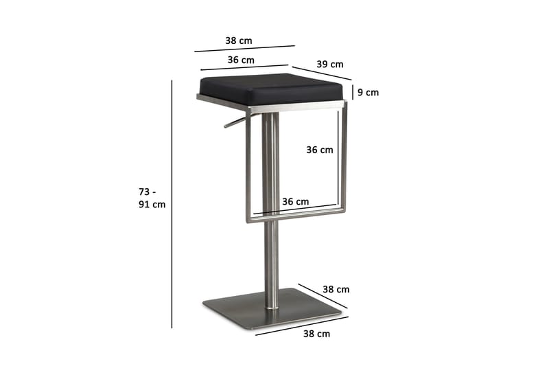 Goyel Barstol 91 cm - Silver - Möbler - Stolar & fåtöljer - Barstol & barpall