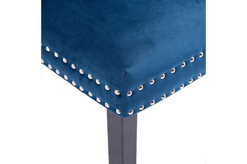 Matstolar 2 st blå sammet - Blå - Matstol & köksstol - Sminkstol - Karmstol