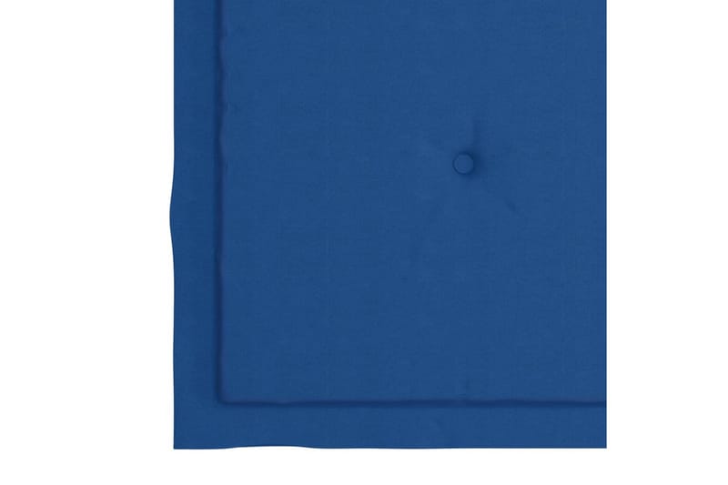 Matstolar 6 st med kungsblå dynor massiv teak - Blå - Matstol & köksstol