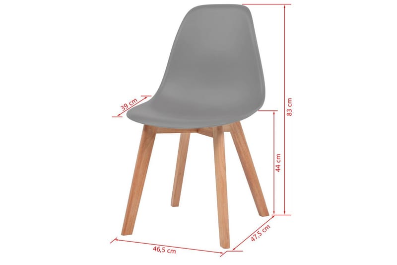 Matstolar 2 st grå plast - Grå - Möbler - Stolar & fåtöljer - Matstol & köksstol