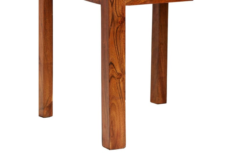 Matstolar 2 st massivt trä med shesham-ytbehandling modern - Brun - Matstol & köksstol