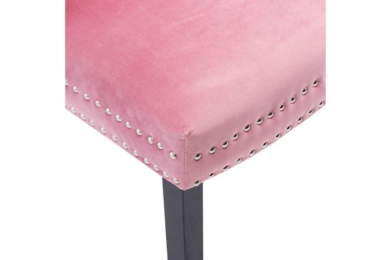 Matstolar 2 st rosa sammet - Rosa - Matstol & köksstol
