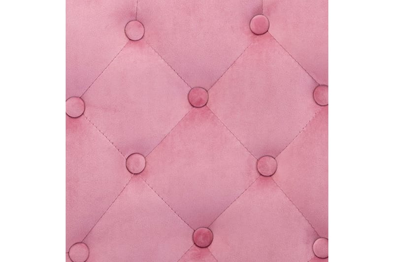 Matstolar 2 st rosa sammet - Rosa - Matstol & köksstol