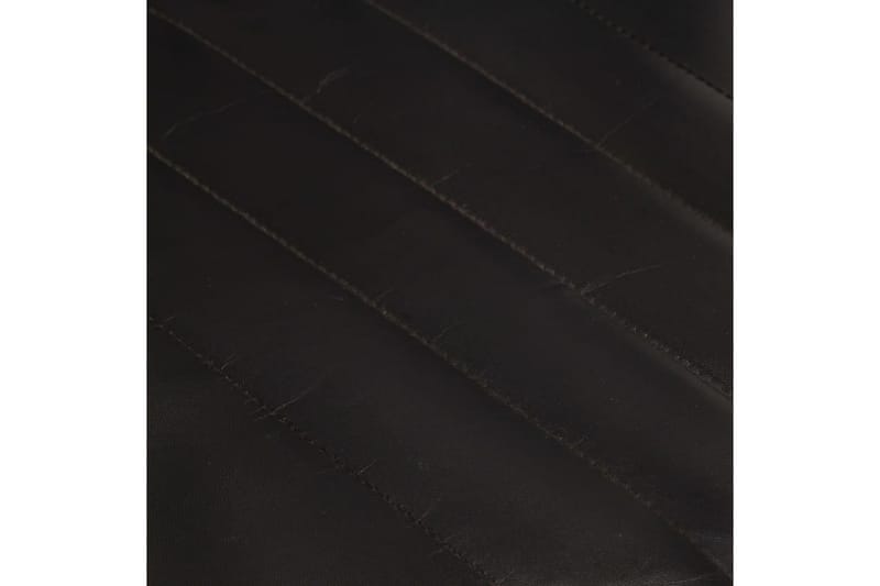 Matstolar 2 st svart äkta läder - Svart - Matstol & köksstol - Sminkstol - Karmstol