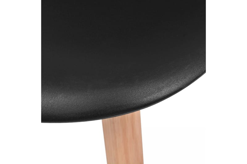 Matstolar 2 st svart plast - Svart - Matstol & köksstol