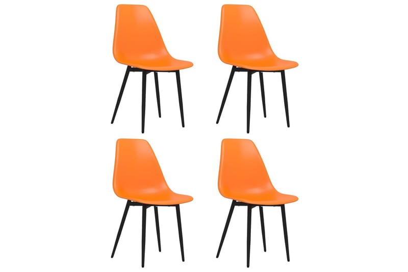 Matstolar 4 st orange PP - Orange - Matstol & köksstol - Sminkstol - Karmstol
