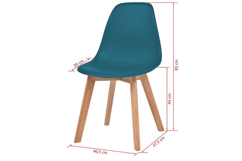 Matstolar 6 st turkos plast - Blå/Grön - Möbler - Stolar & fåtöljer - Matstol & köksstol