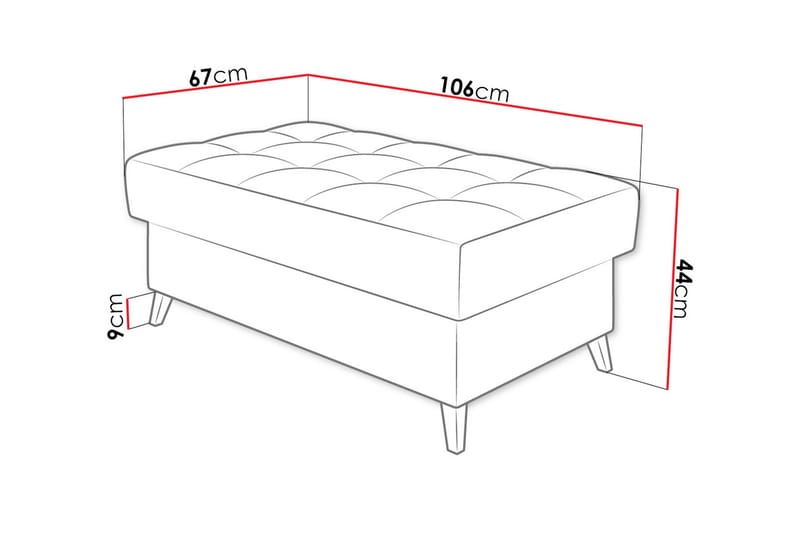 Amshyttan Fotpall 106 cm - Blå - Möbler - Stolar & fåtöljer - Pall & puff - Fotpall