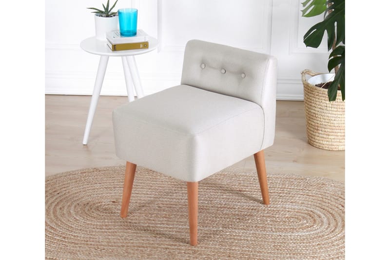 Anaro Sittpuff 43 cm Rektangulär - Beige - Sittpuff