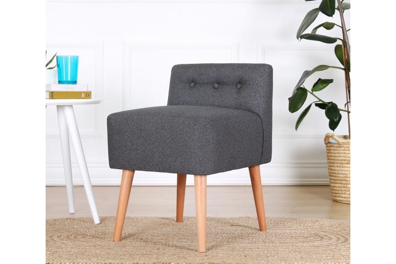 Anaro Sittpuff 43 cm Rektangulär - Grå - Möbler - Stolar & fåtöljer - Pall & puff - Sittpuff