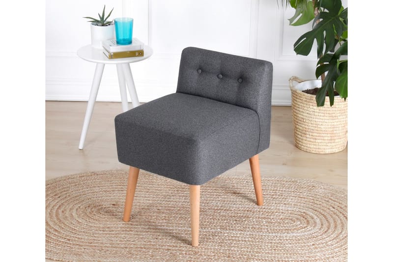 Anaro Sittpuff 43 cm Rektangulär - Grå - Sittpuff