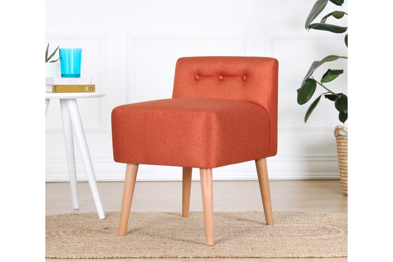 Anaro Sittpuff 43 cm Rektangulär - Orange - Möbler - Stolar & fåtöljer - Pall & puff - Sittpuff