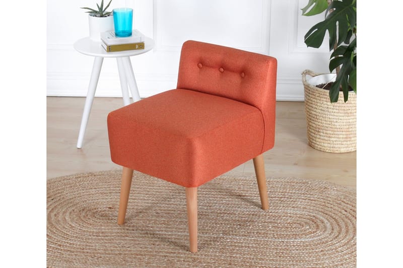 Anaro Sittpuff 43 cm Rektangulär - Orange - Sittpuff