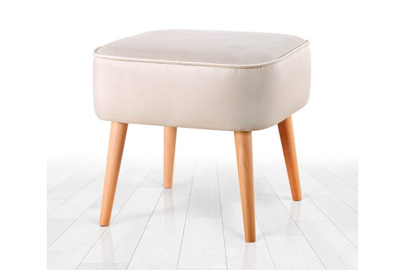 Anaro Sittpuff 45 cm Rektangulär - Beige - Sittpuff