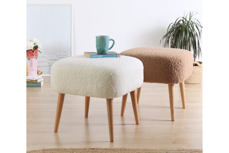 Anaro Sittpuff 45 cm Rektangulär - Brun - Sittpuff