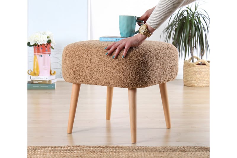 Anaro Sittpuff 45 cm Rektangulär - Brun - Sittpuff